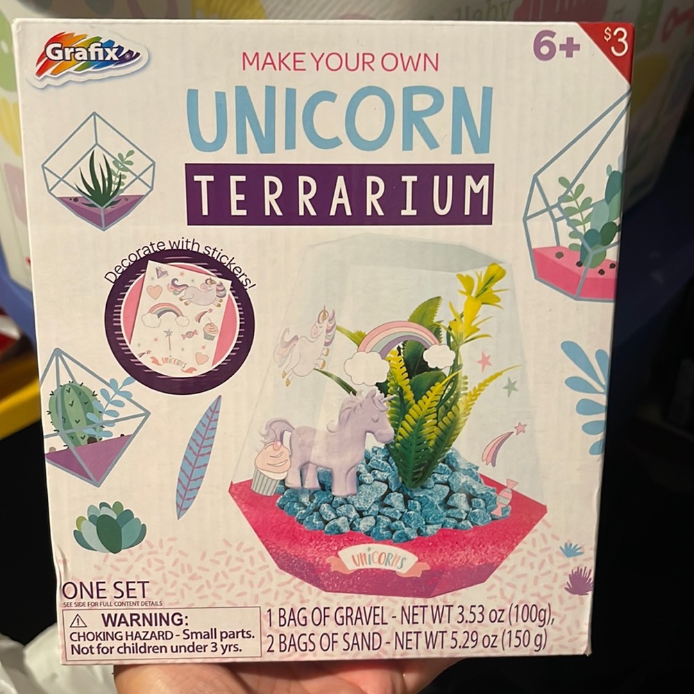 Discontinued rare Target Bullseye item find! Make your own unicorn terrarium